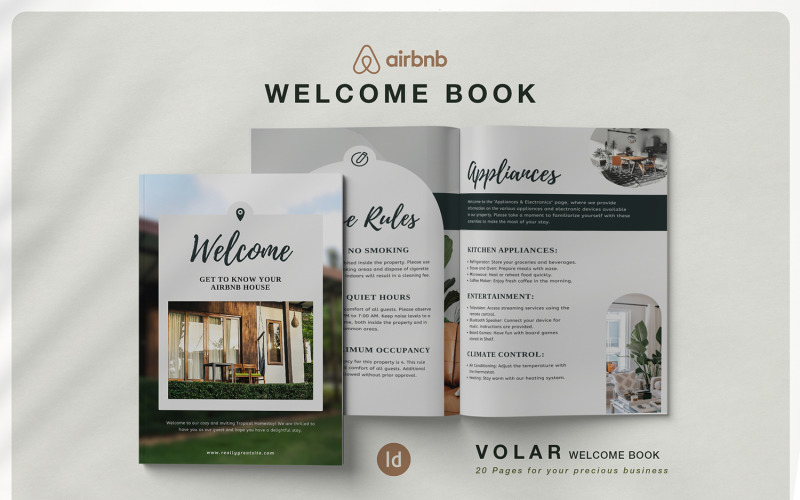 VOLAR Airbnb Welcome Book Magazine Template
