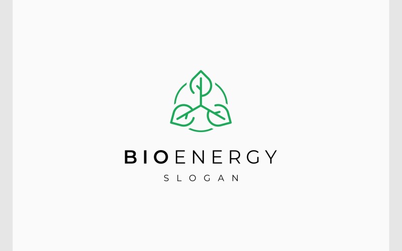 Bio Energy Leaf Turbine Eco Logo Logo Template