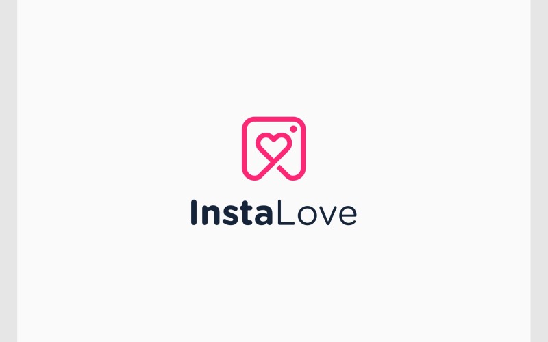 Camera Photography Love Heart Logo Logo Template