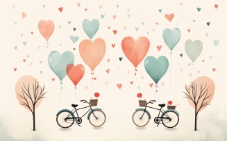 Celebrate Valentine day illustration Background 01