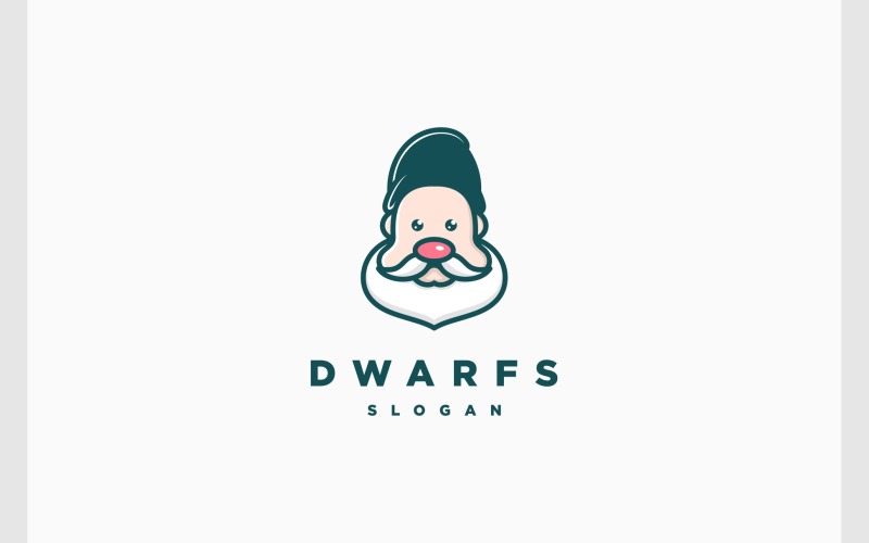 Cute Dwarfs Gnome Mascot Logo Logo Template