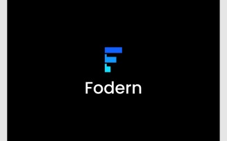 Letter F Simple Modern Monogram Logo