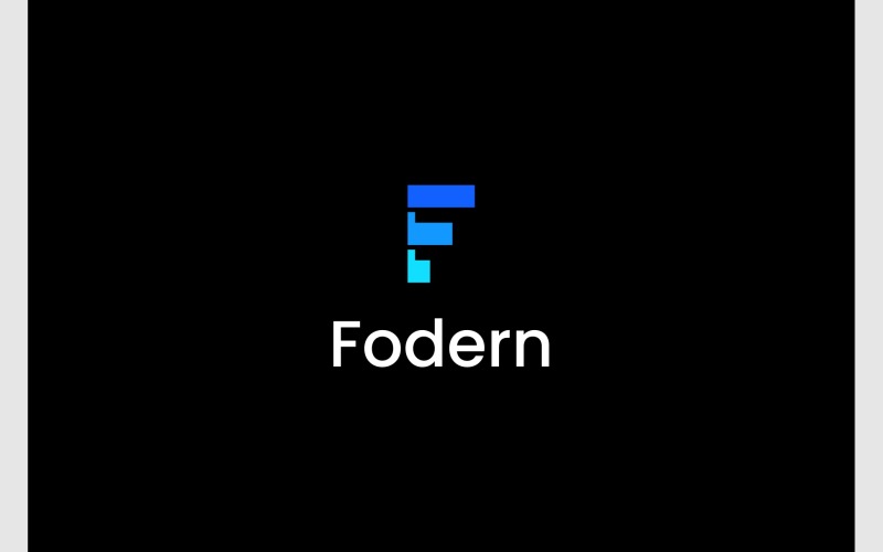 Letter F Simple Modern Monogram Logo Logo Template