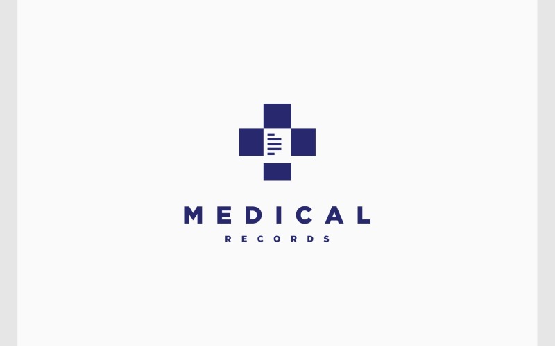Medical Cross Document File Logo Logo Template