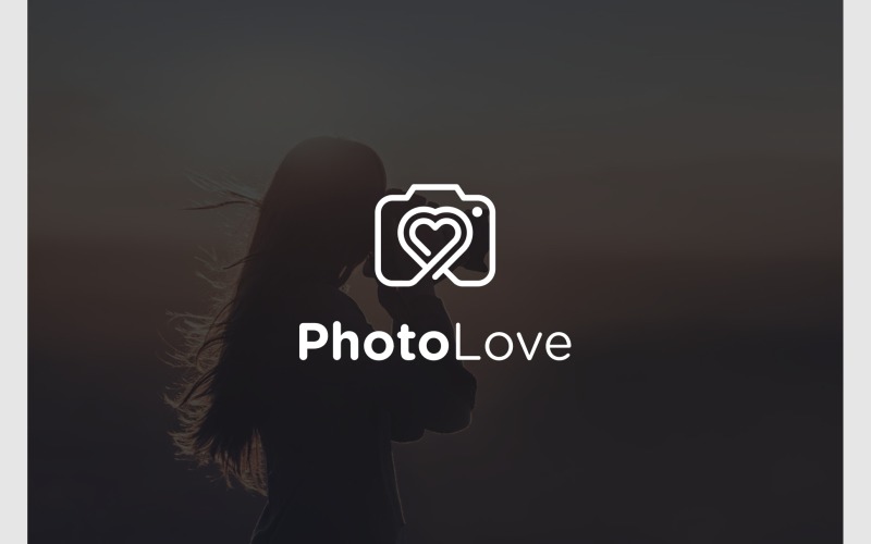 Photo Love Camera Heart Logo Logo Template