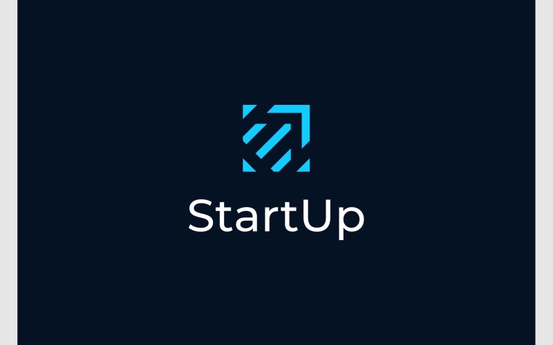 Startup Launch Arrow Up Logo Logo Template