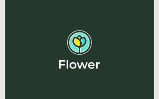 Tulip Flower Floral Simple Logo