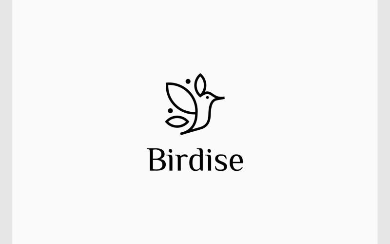 Bird Flying Leaf Wing Logo Logo Template