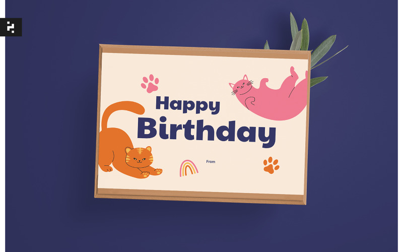 Cute Kids Birthday Greeting Card Corporate Identity