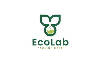 Eco lab natural logo design template