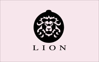 Lion head logo design vector template