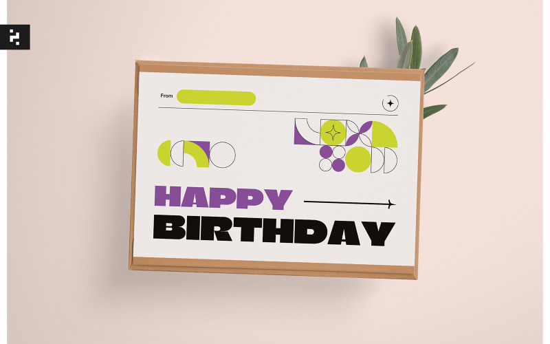 Modern Bold Birthday Greeting Card Corporate Identity