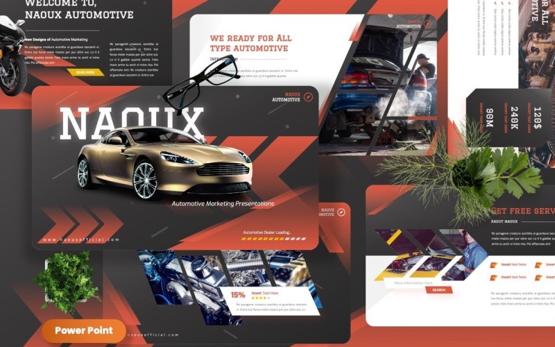 Naoux - Automotive Marketing Powerpoint Templates PowerPoint Template