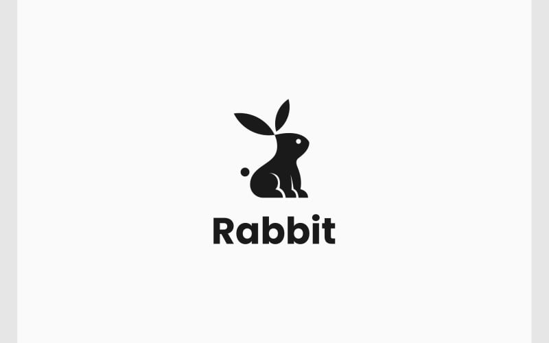 Rabbit Bunny Hare Unique Logo Logo Template