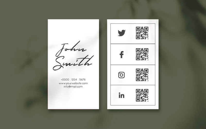 Simple Clean Business Card Template Corporate Identity