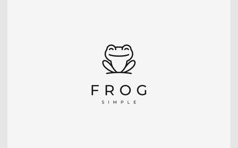 Simple Frog Toad Froggy Logo Logo Template