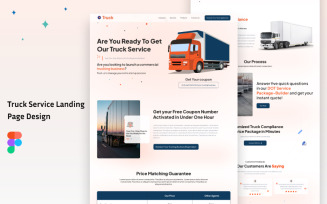 Truck Service Landing Page Design