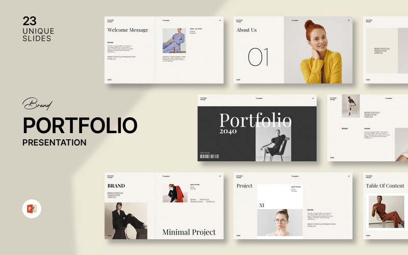 Brand Portfolio Powerpoint Template PowerPoint Template