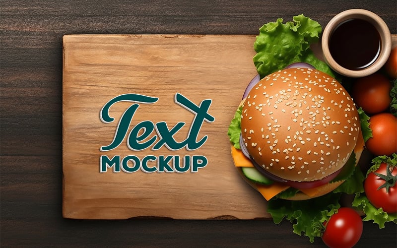 Burger restaurant ads mockup | burger ads mockup | burger mockup | burger presentation mockup Product Mockup