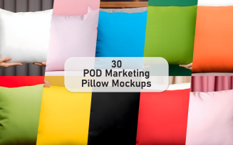 POD Marketing Throw Pillow Mockup Bundle