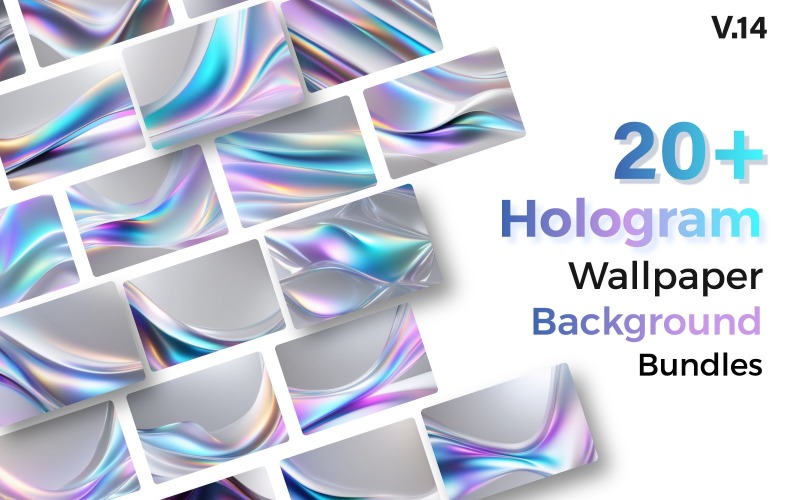 Premium Quality Abstract Hologram Wallpaper background bundles Background