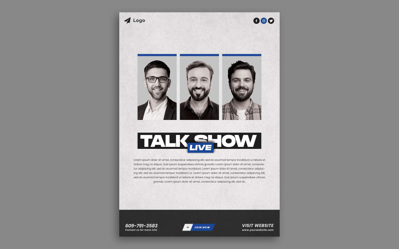 Talk Show Flyer Design Template Corporate Identity