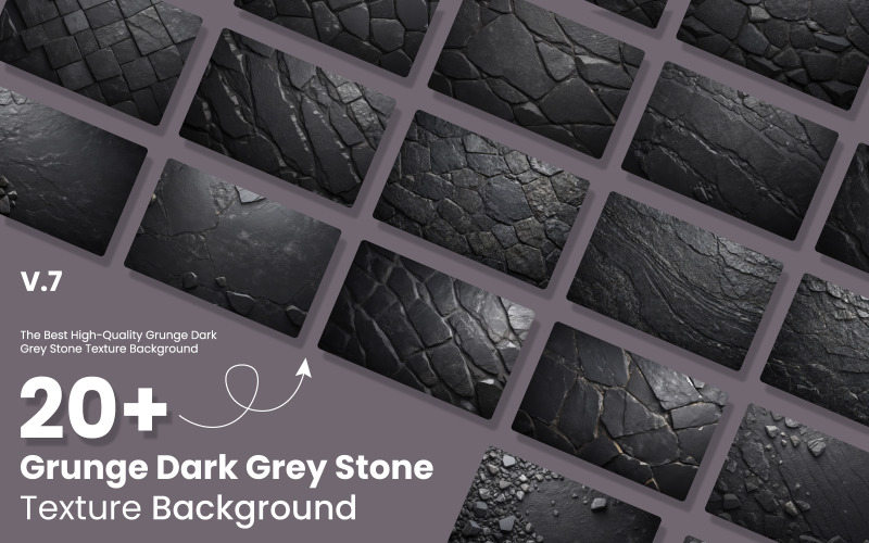 V.11 Premium Grunge Dark Grey Stone Texture Background bundles