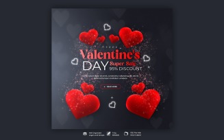 Valentine Day Social Media Post Template