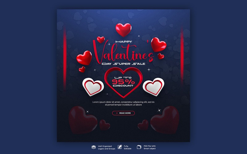 Valentine Day Social Media Template