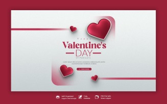 Valentine Day Social Media Web Banner Template