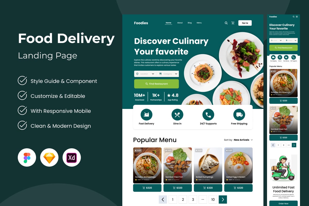 Template #385883 Order Foods Webdesign Template - Logo template Preview