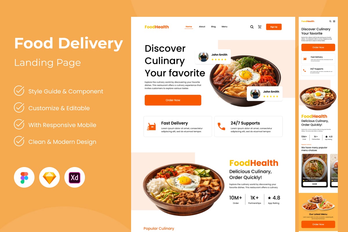 Template #385886 Order Foods Webdesign Template - Logo template Preview