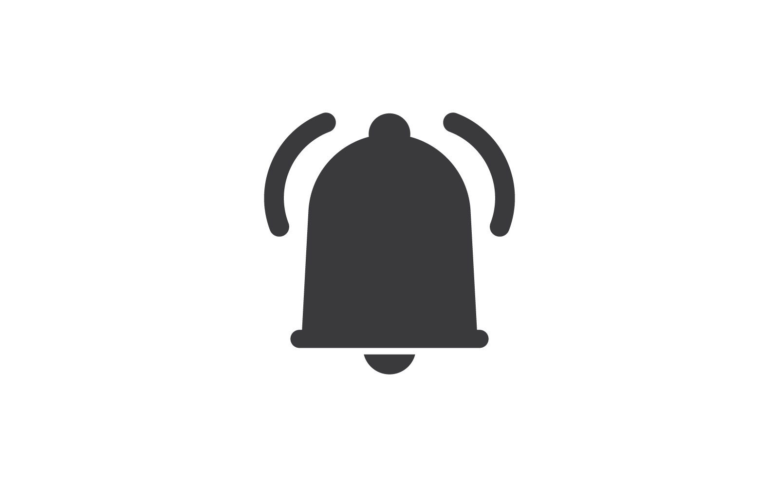Bell icon vector flat design