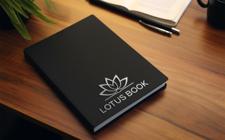 Book cover mockup | notepad logo mockup | note book mockup | book mockup | silver logo mockup