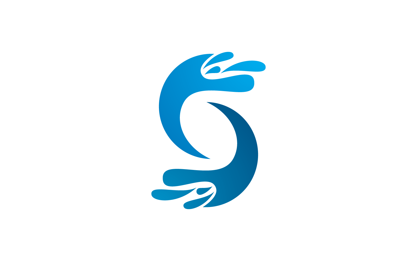 Diseño plano del vector del icono de la ilustración del chapoteo del agua
