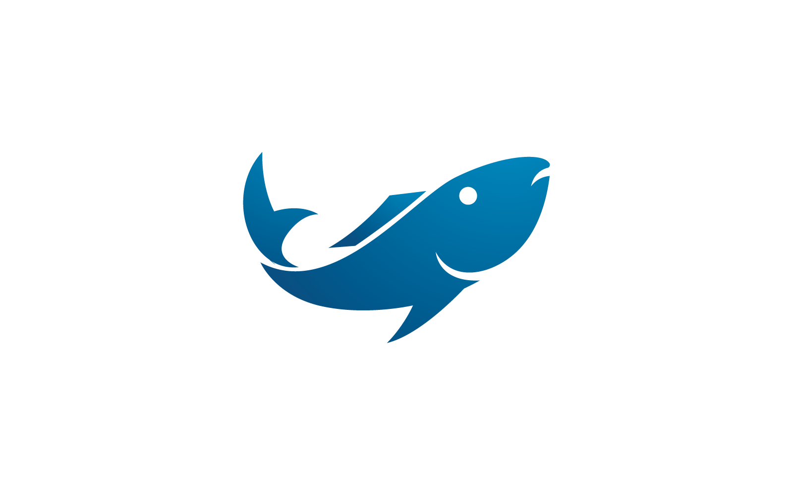 Fisk illustration logotyp vektor ikon mall
