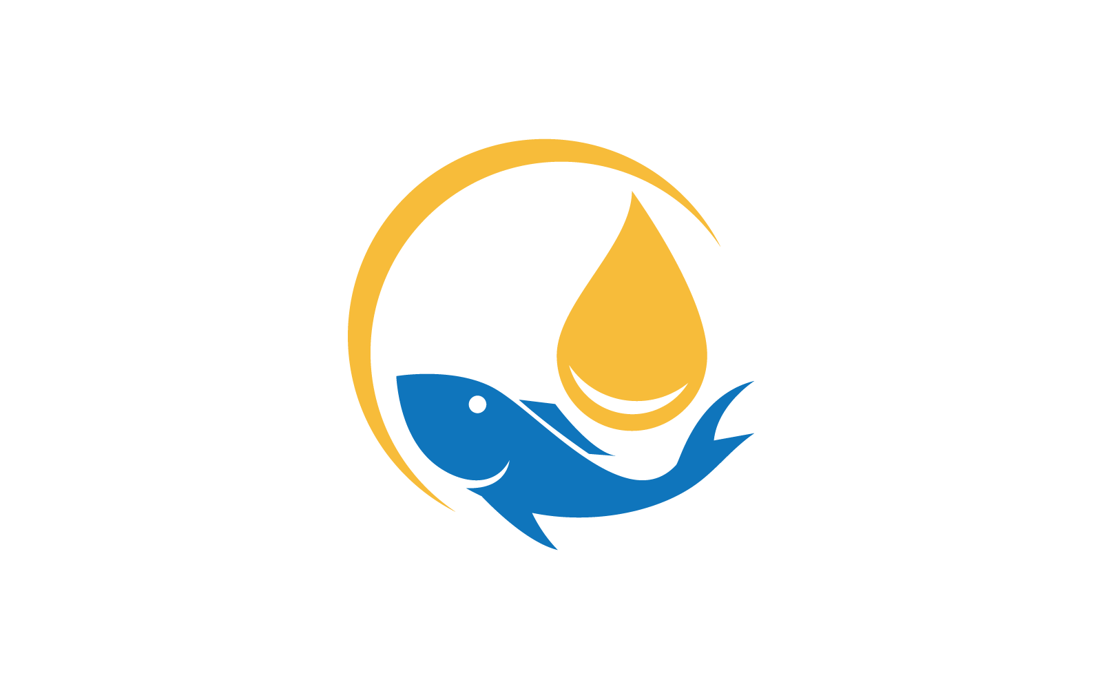 Fiskolja logotyp ikon vektor illustration formgivningsmall