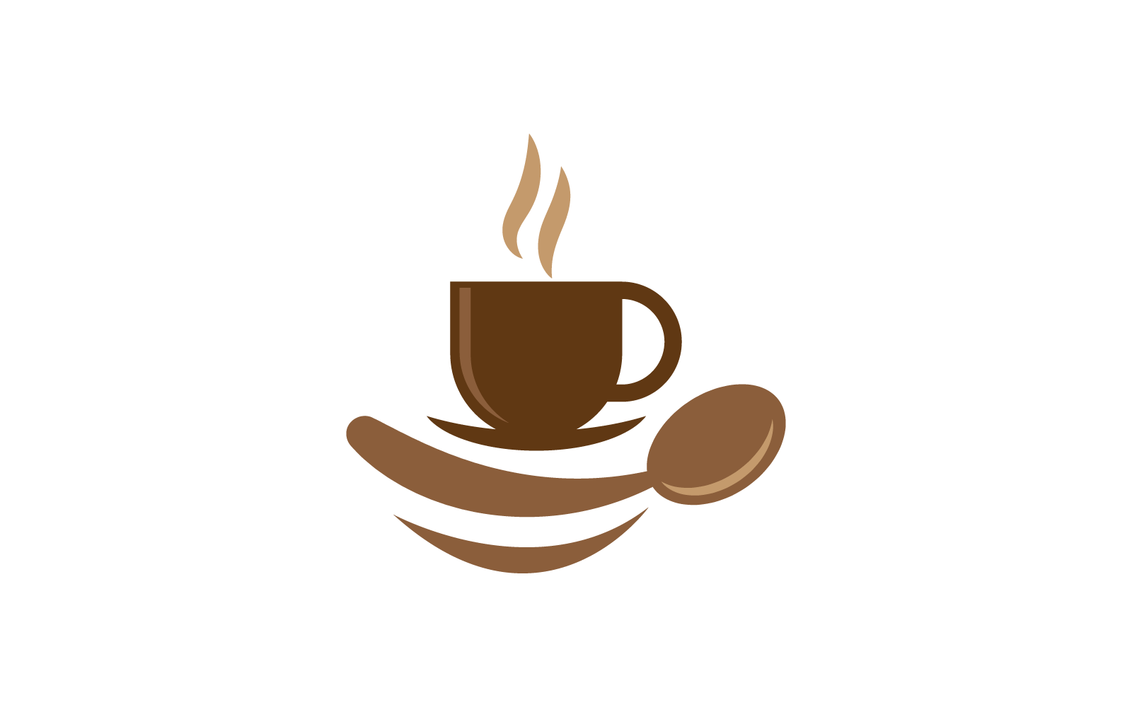 Food Coffee cup logo template vector flat design