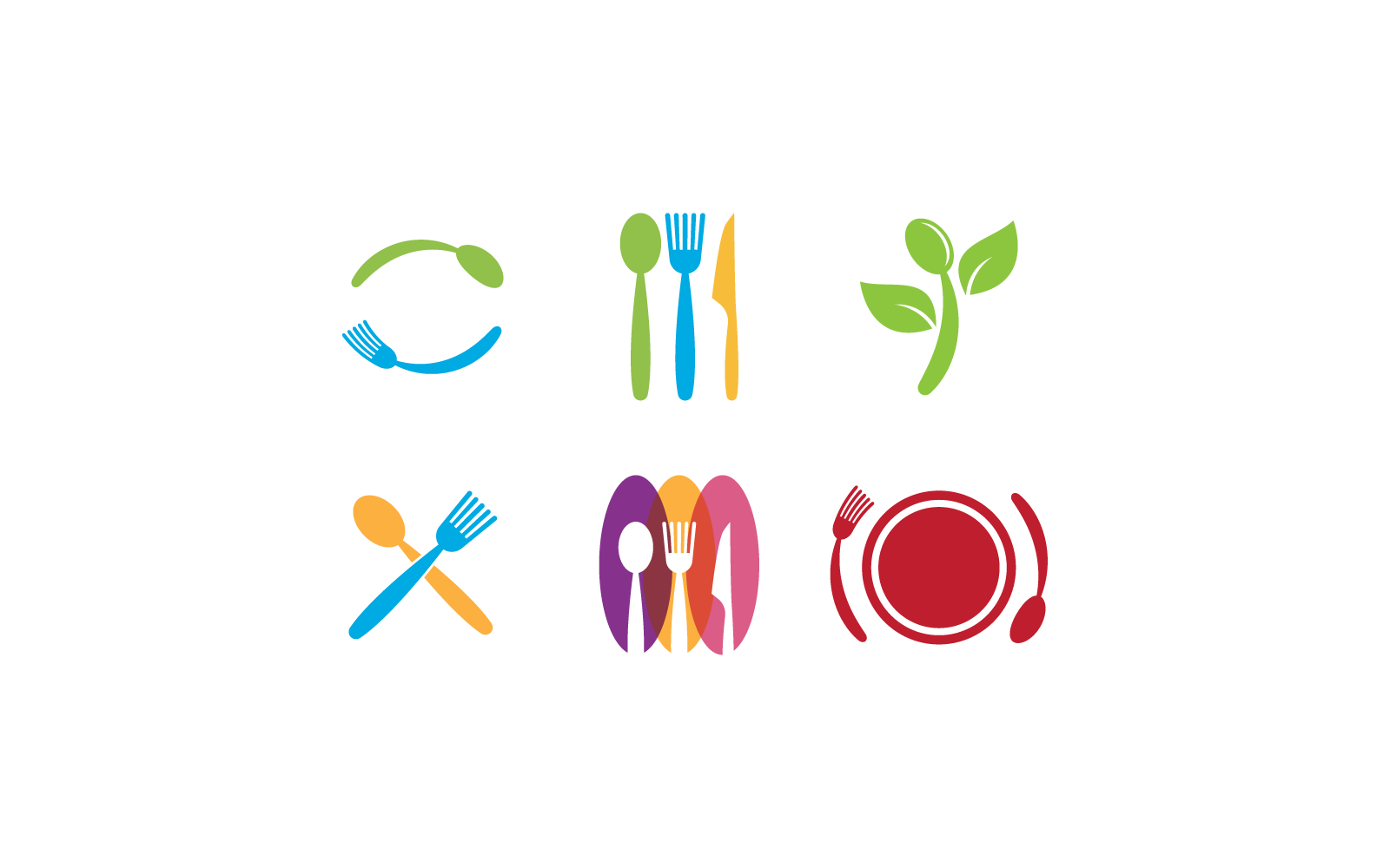 fork and spoon logo illustration template