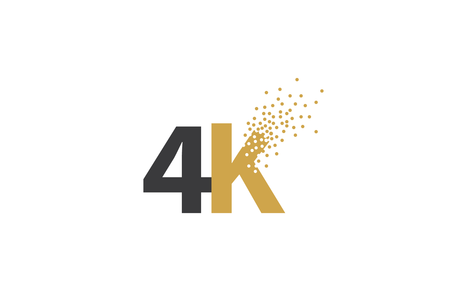 4K Ultra HD logo vector flat design