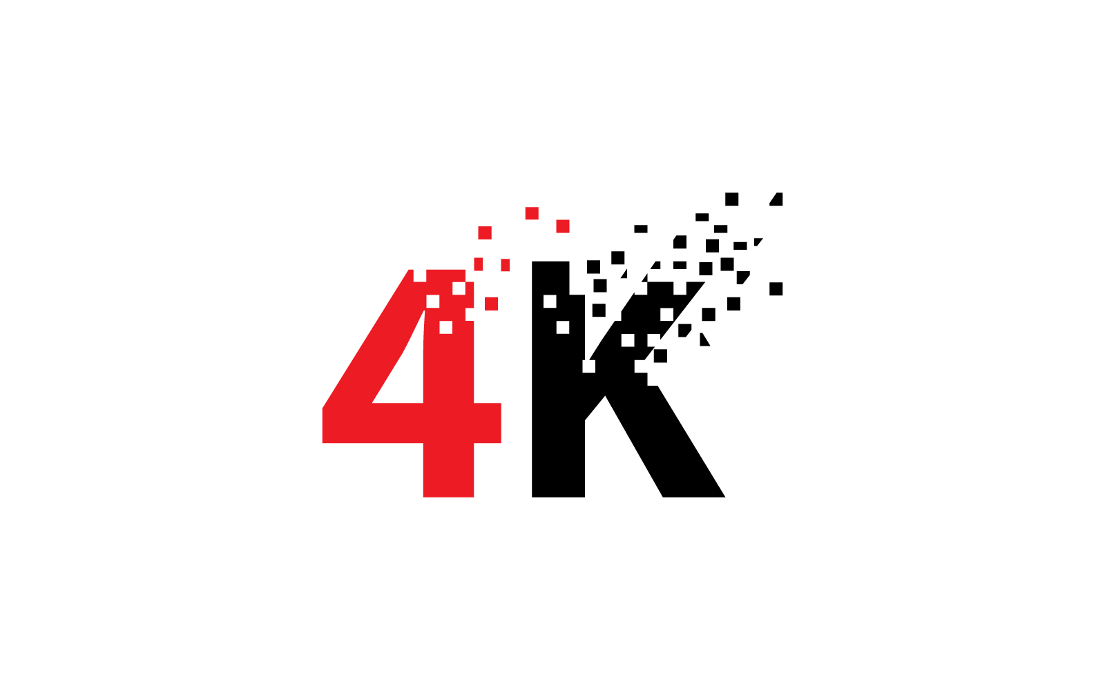4K Ultra HD vector flat design Logo Template