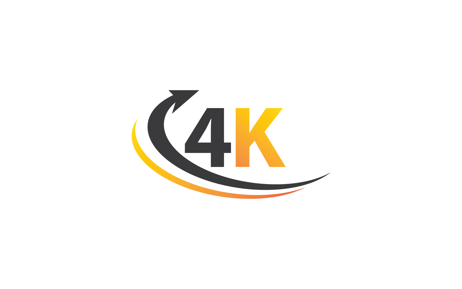 4K Ultra HD vector icon flat design Logo Template