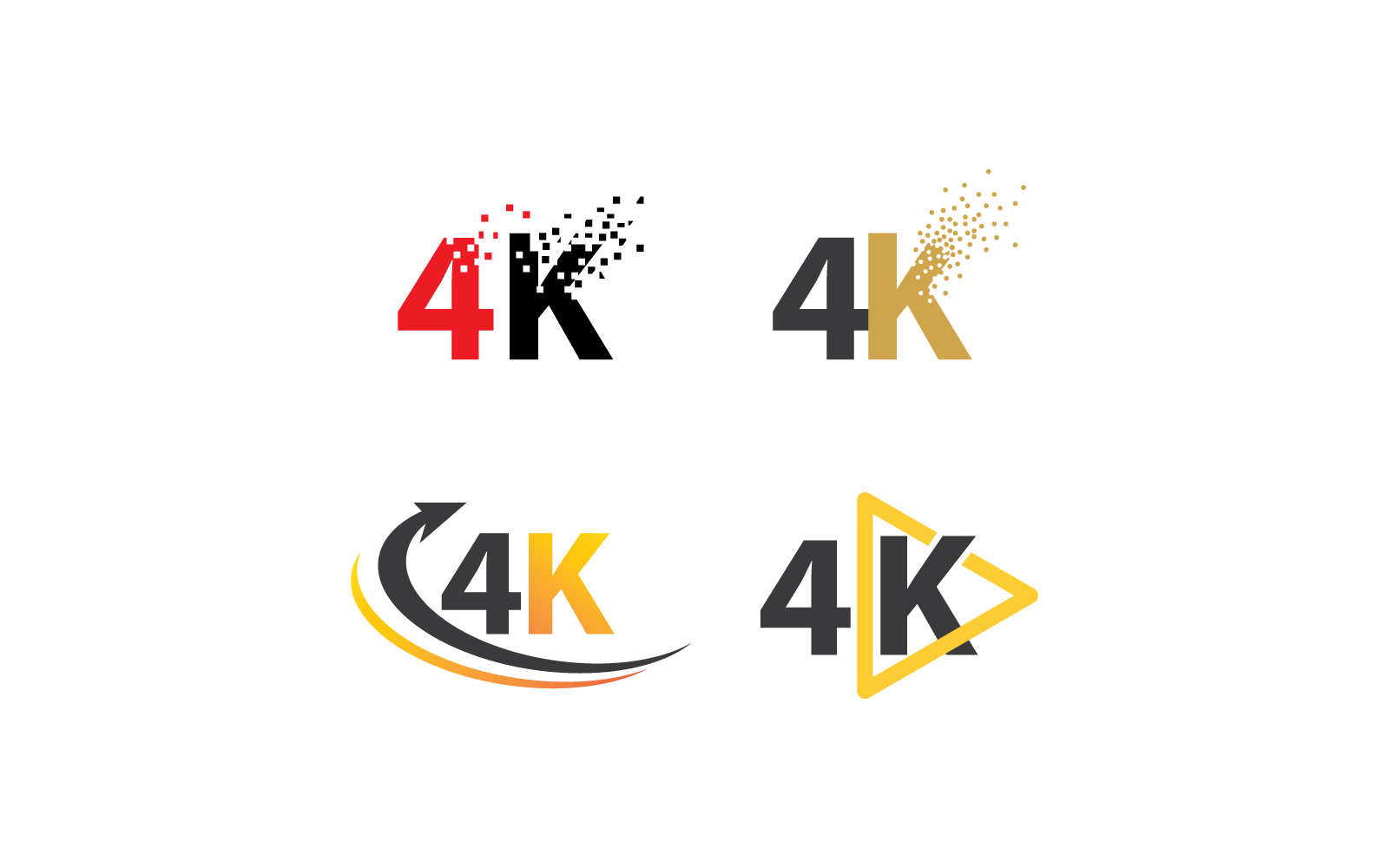 4K Ultra HD vector illustration template Logo Template