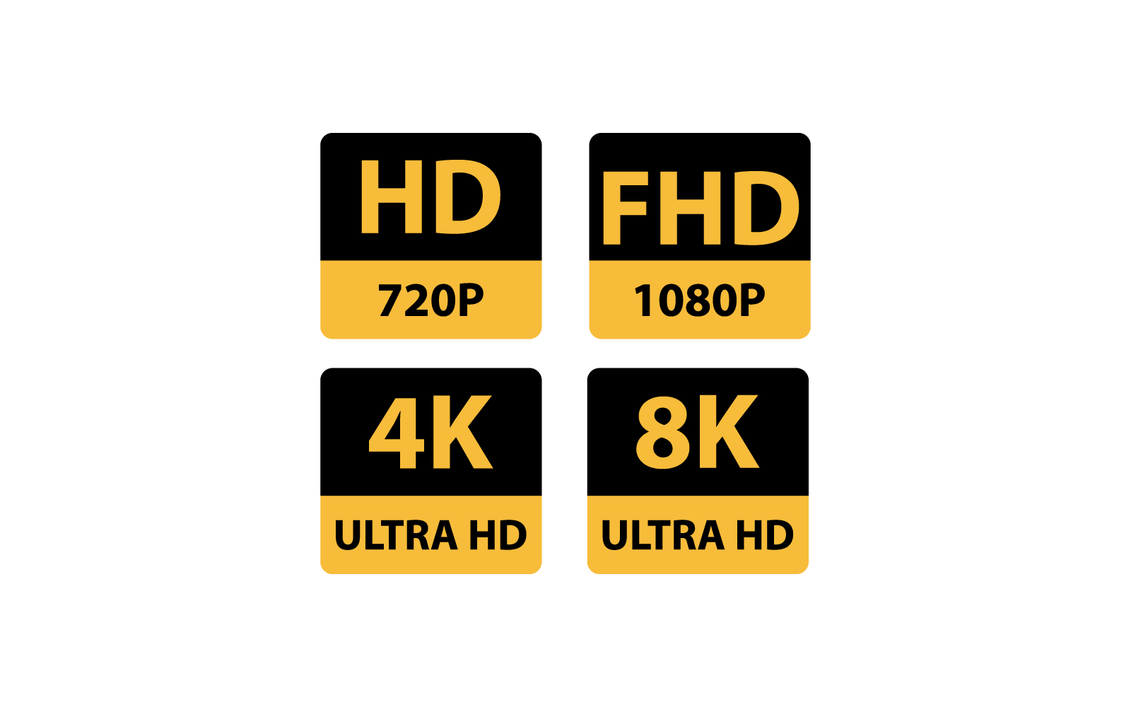 4K Ultra HD vektör çizimi düz tasarımı