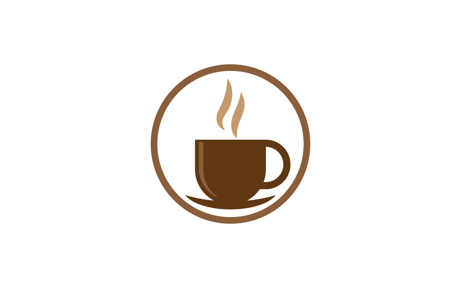 Kaffeetasse-Logo-Illustrationsvorlage, Vektor