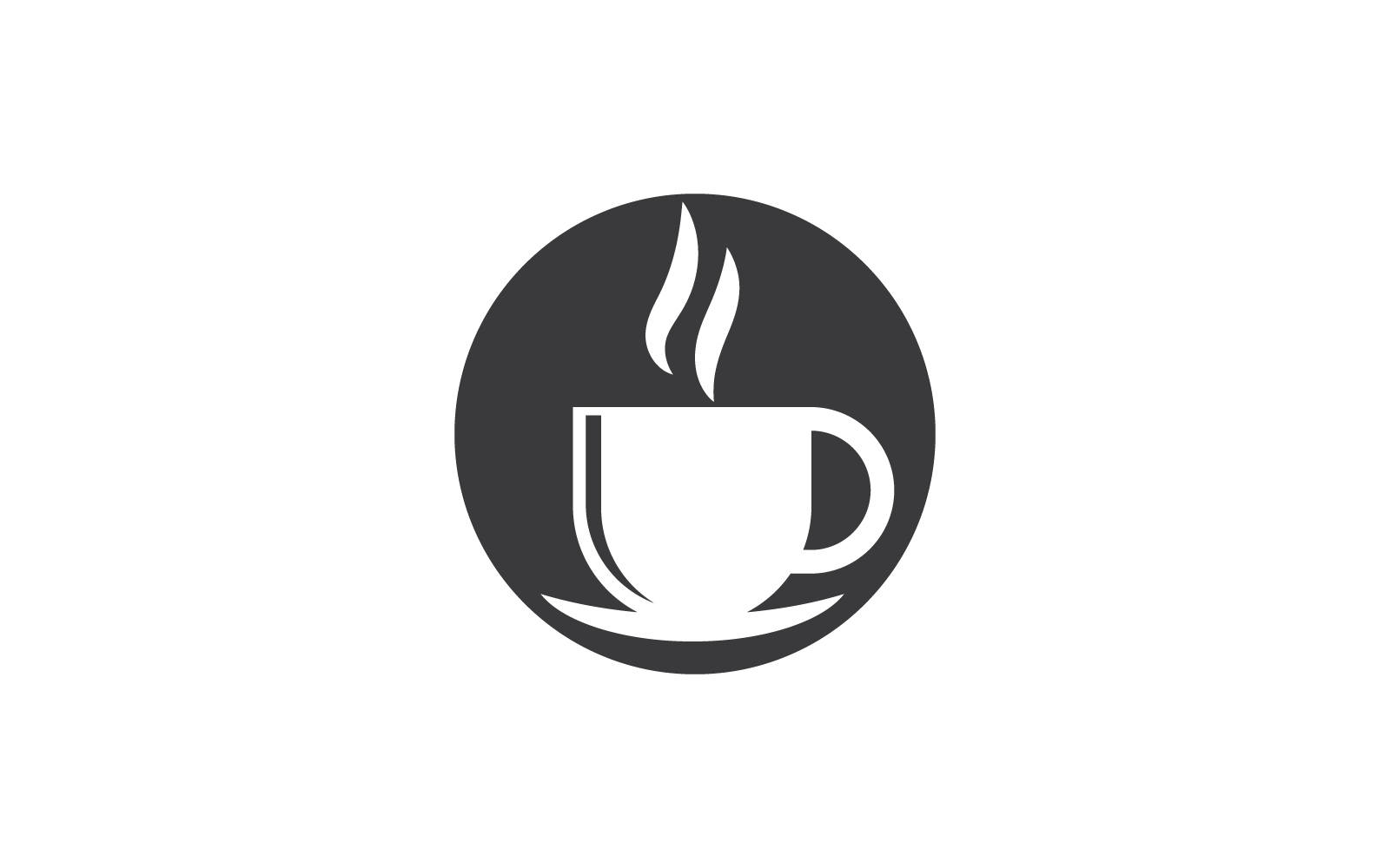 Kaffeetasse-Logo-Vorlage, flaches Design