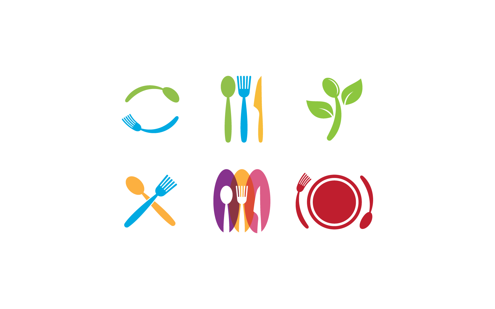 Logo-Illustrationsvorlage für Gabel und Löffel