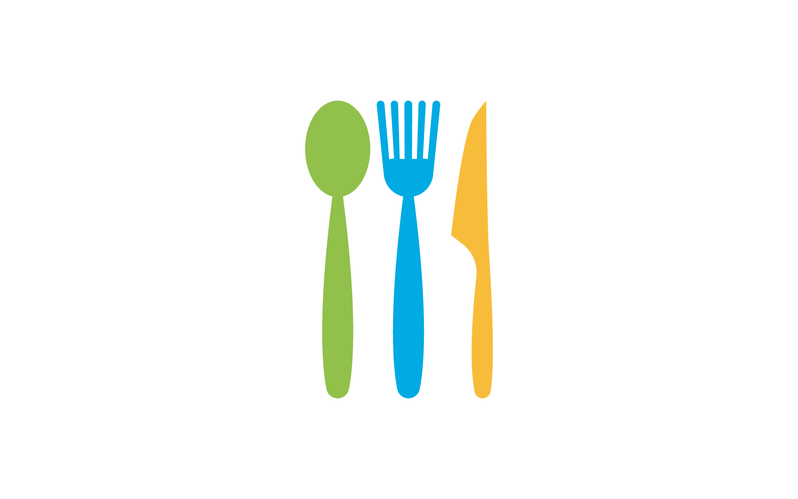 Vorlage für das Logo-Vektordesign für Gabel und Löffel