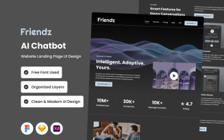 Friendz - AI Chatbot Website Landing Page