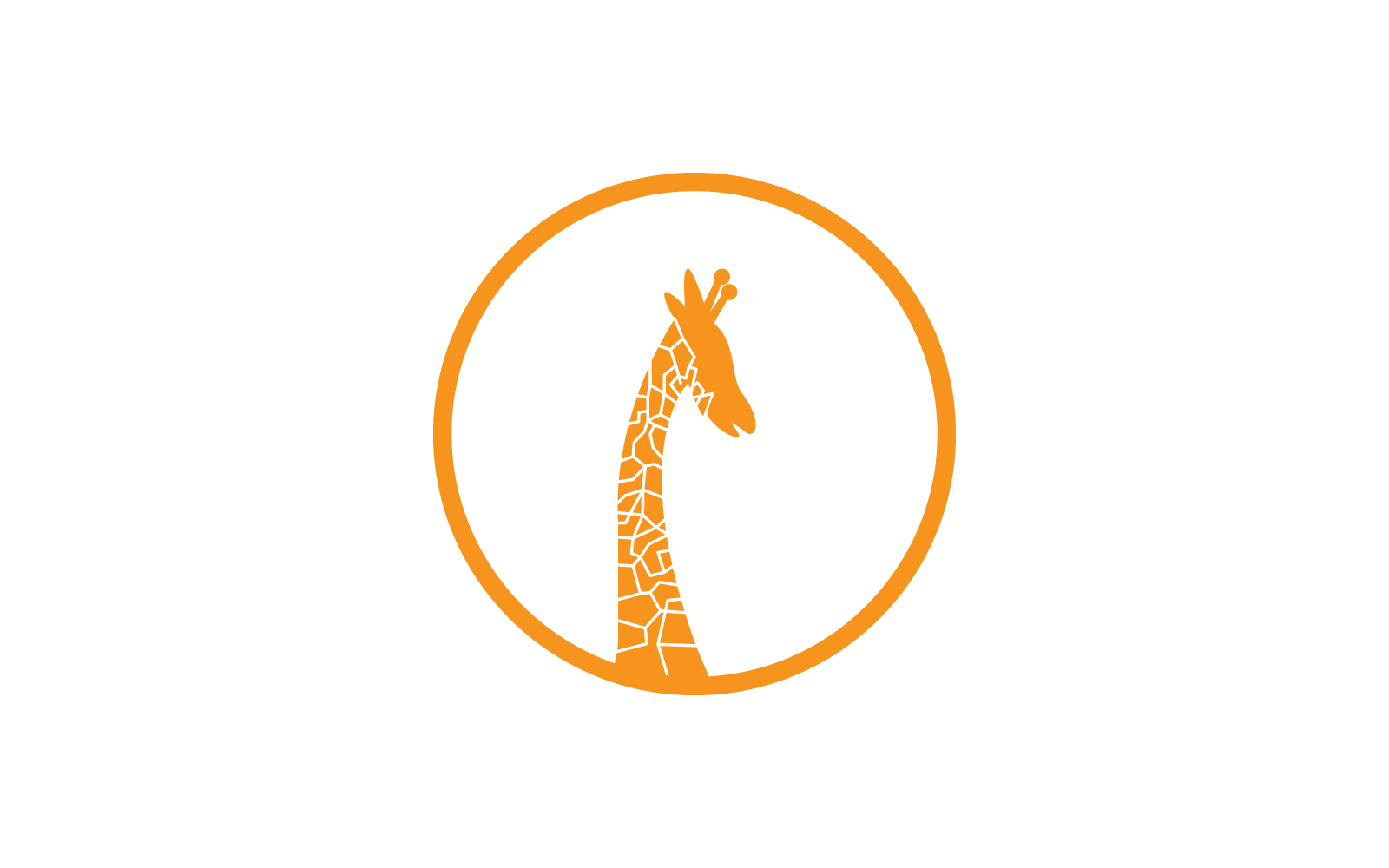 Giraffe logo illustration vector flat design template